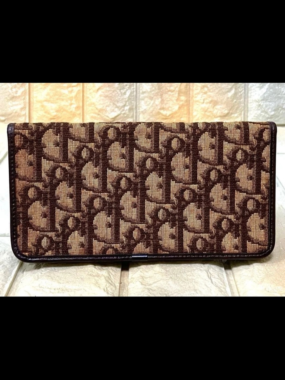 Dior Brown Signature Jacquard Wallet